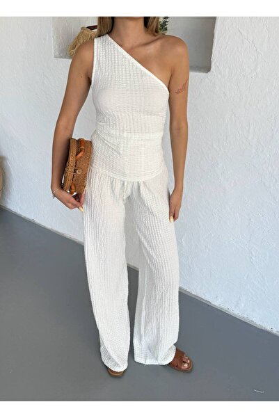 Mels Bubble Fabric Summer Trousers