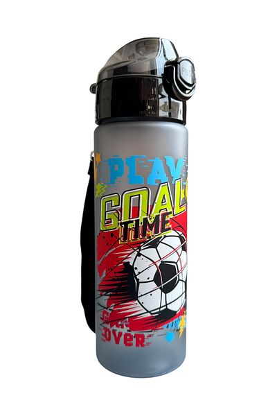 Polin Soft Touch Tritan Patterned Children's Water Bottle with Straw 550ml