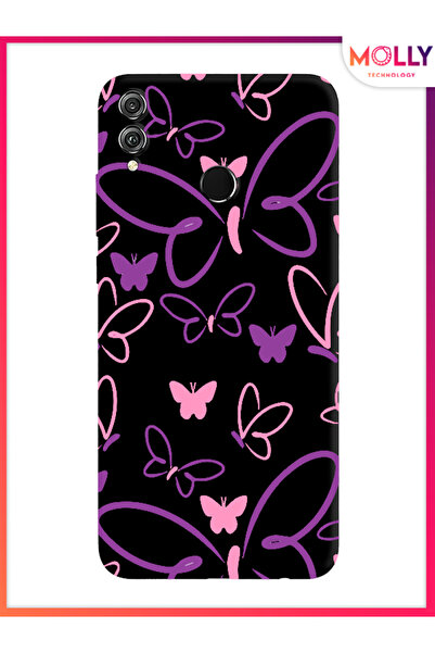 Molly Honor 8X İçin Siyah Violet Flight Desenli Silikon Kılıf