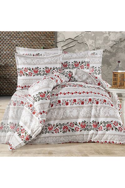 NufJoy 100% COTTON RANFORCE Bed Linen, 4 Pieces, King Size, Bed Sheet 240x260 cm, Premium Quality