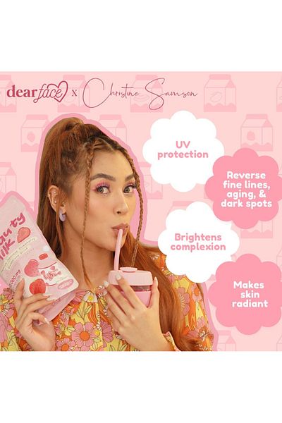 Face beauty milk strawberry