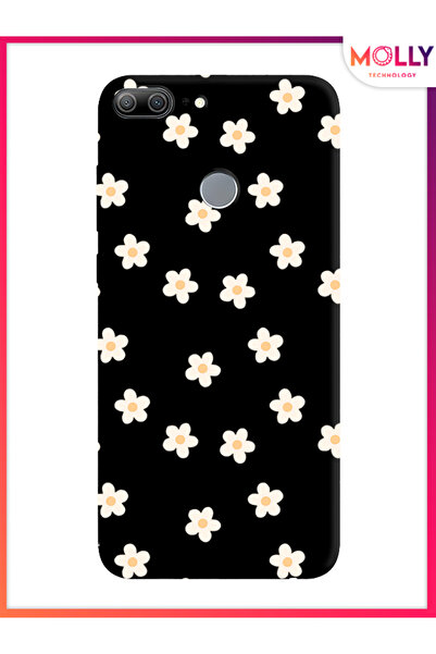 Molly Honor 9 Lite İçin Siyah Daisy Drift Desenli Silikon Kılıf