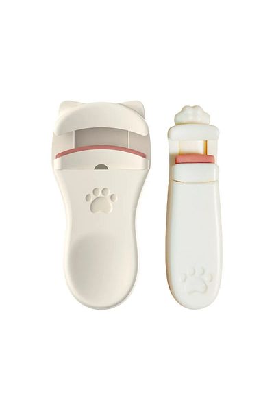 Choice white Wholesale 2 PCs Cat Claw Eyelash Curler Set plus Wide Angle Long Lasting Women Makeup Accessor