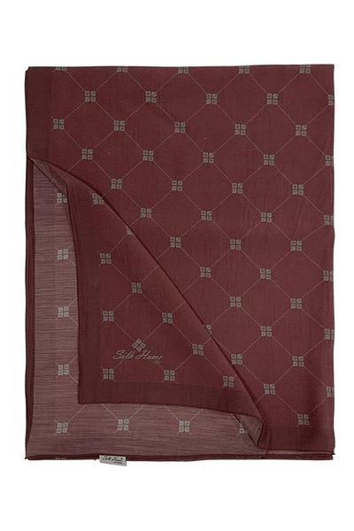 Silk Home Olinda Shawl - 49003 - Burgundy Gray
