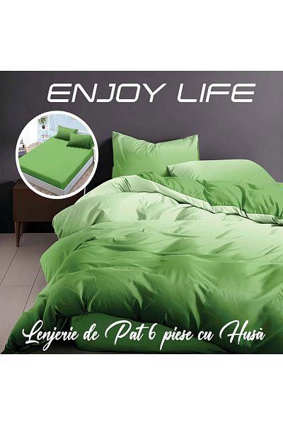 NufJoy Finet Cotton Linen 6 pieces Enjoy Life Fitted sheet for mattress 160x200 cm or 180x200 cm