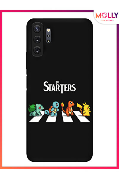 Molly Samsung Galaxy Note 10 Plus İçin Siyah Kanto Road Desenli Silikon Kılıf
