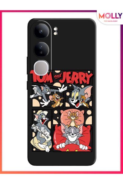 Molly Black Tomjerry Tales Pattern Silicone Case for Vivo V40 Lite