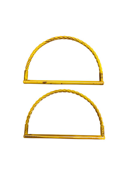 EleganTShoP Mâner acrilic pentru geantă cu aspect de bambus 20*12 cm T8M