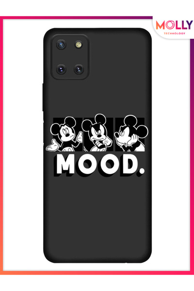 Molly Samsung Galaxy Note 10 Lite İçin Siyah Midnight Mood Desenli Silikon Kılıf