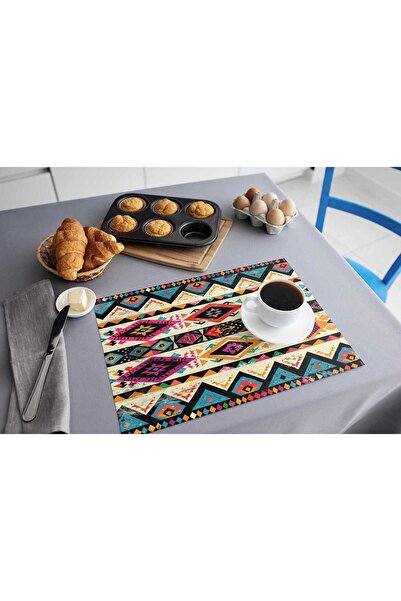 TURKISHRUG KINGDOM سوبا مستطيلة ملونة على الطراز البوهيمي