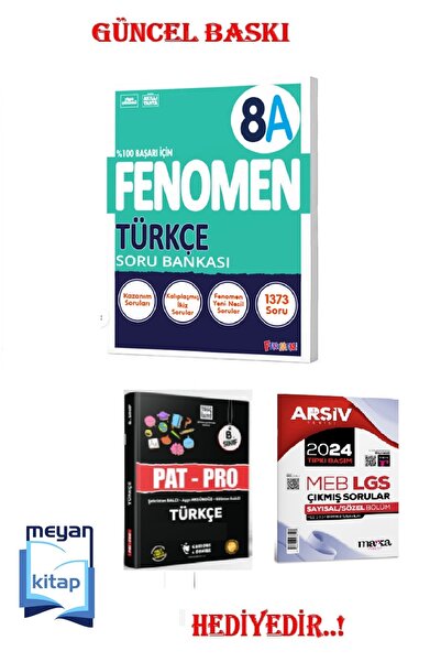 Fenomen Yayıncılık FENOMEN 8A TÜRKÇE SORU BANKASI (GÜNCEL BASKI)...HEDİYELİ