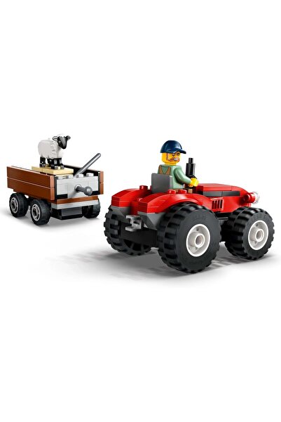 LEGO City Red Farm Tractor with Trailer and Sheep (Set 60461) - Ages 4+