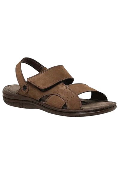 Polaris 106894N 5Fx Brown Men's Comfort Leather Sandals