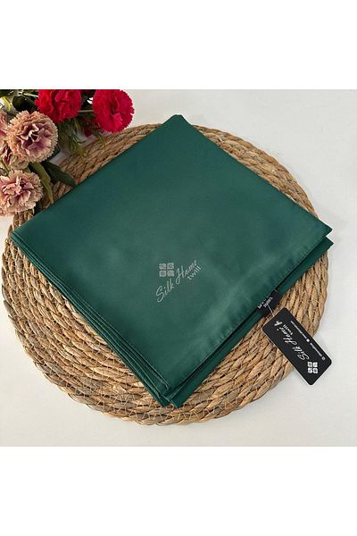 Silk Home Solid Color Twill Scarf Emerald Lth0216