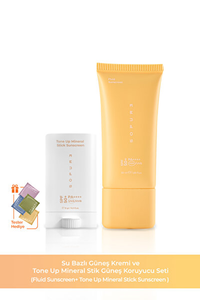 Sopure Su Bazlı Güneş Kremi ve Tone Up Mineral Stick Güneş Koruyucu