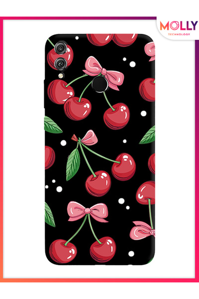 Molly Honor 8X İçin Siyah Berry Ribbon Desenli Silikon Kılıf