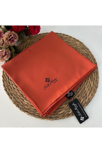 Silk Home Solid Color Twill Scarf Soft Orange Lth0222
