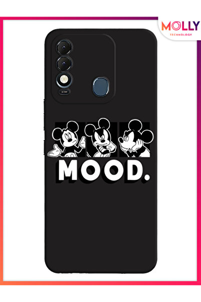 Molly Tecno Spark 8T İçin Siyah Midnight Mood Desenli Silikon Kılıf