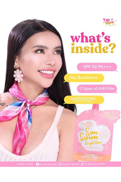 Beauty white sunscreen bright glow