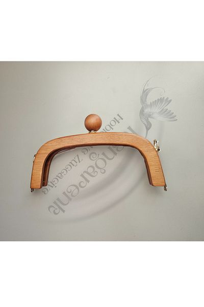 RENGARENK Wooden Bag Burs - Screw Bag Burs - Wooden Bag Handle 20cm