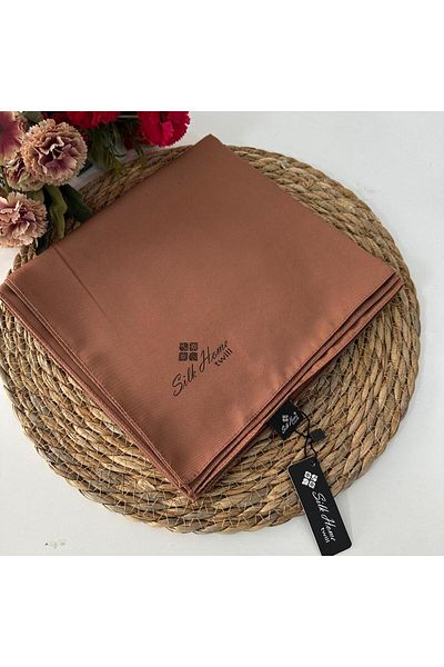 Silk Home Solid Color Twill Scarf Light Coffee Lth0221