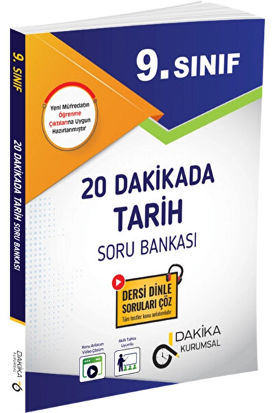Dakika Yayınları 9. SINIF 20 DAKİKADA TARİH KURUMSAL SORU BANKASI
