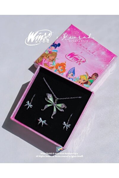 Reorah Collection Winx Club® Aisha Enchantix Fairy Wings Set Gümüş Kaplama
