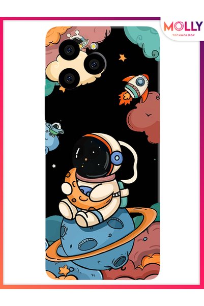 Molly حافظة سيليكون منقوشة باللون الأسود من Baby of the Galaxy لهاتف Omix X6
