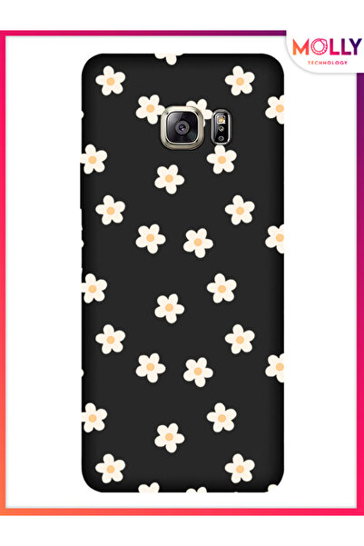 Molly Samsung Galaxy S7 İçin Siyah Daisy Drift Desenli Silikon Kılıf