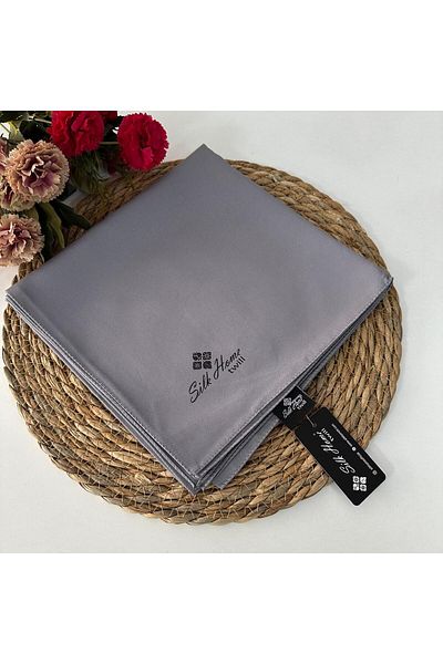 Silk Home Solid Color Twill Scarf Gray Lth0220