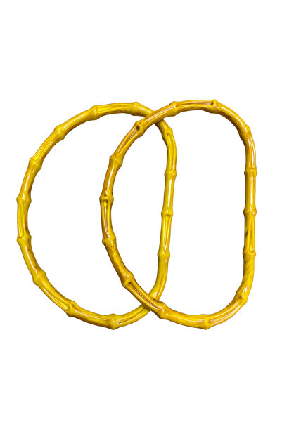 EleganTShoP Mâner acrilic pentru geantă cu aspect de bambus 14*20 cm T3M