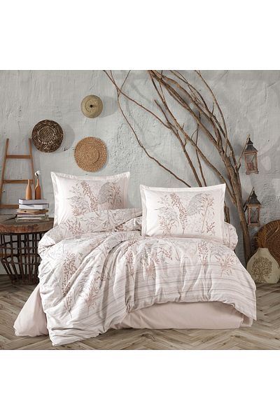 NufJoy 100% COTTON RANFORCE Bed Linen, 4 Pieces, King Size, Bed Sheet 240x260 cm, Premium Quality