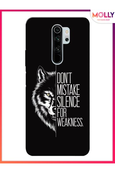 Molly حافظة سيليكون سوداء بنمط ألفا هادئة لهاتف Xiaomi Note 8 Pro