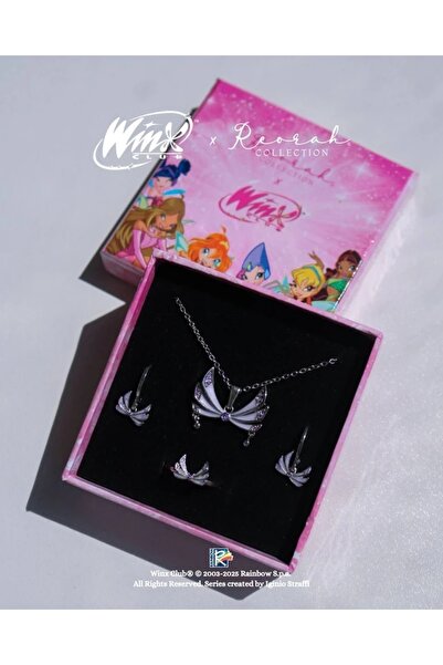 Reorah Collection Winx Club® Tecna Enchantix Fairy Wings Set Gümüş Kaplama