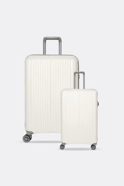 Torry Polipropilen 2'li Valiz Seti Büyük & Kabin Kemik-Gri