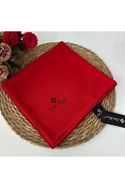Silk Home Solid Color Twill Scarf Red Lth0218