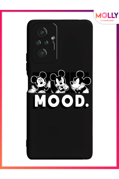 Molly حافظة سيليكون بنمط منتصف الليل باللون الأسود لهاتف Xiaomi Redmi Note 10...
