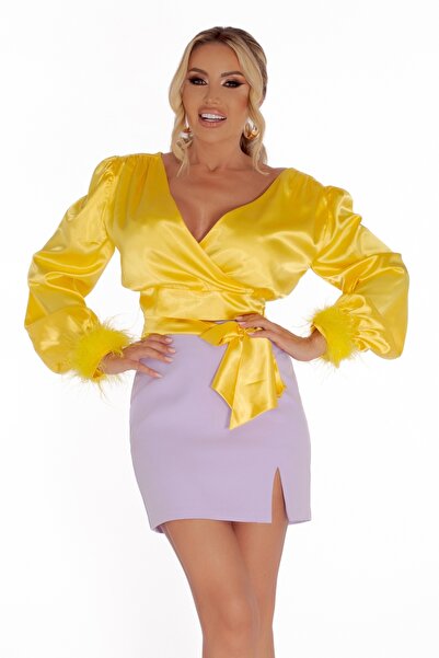 Atmosphere Fashion Fustă scurtă liliac