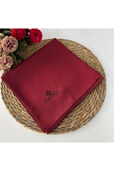 Silk Home Solid Color Twill Scarf Burgundy Lth0207