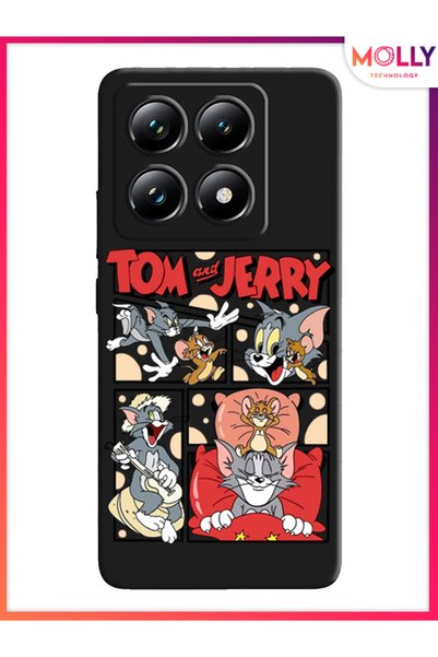 Molly حافظة سيليكون منقوشة باللون الأسود من TomJerry Tales لهاتف Xiaomi 14T