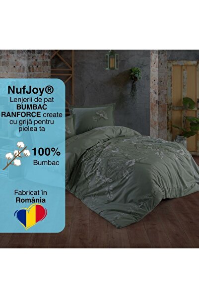 NufJoy 100% COTTON RANFORCE Bed Linen, 4 Pieces, King Size, Bed Sheet 240x260 cm, Premium Quality