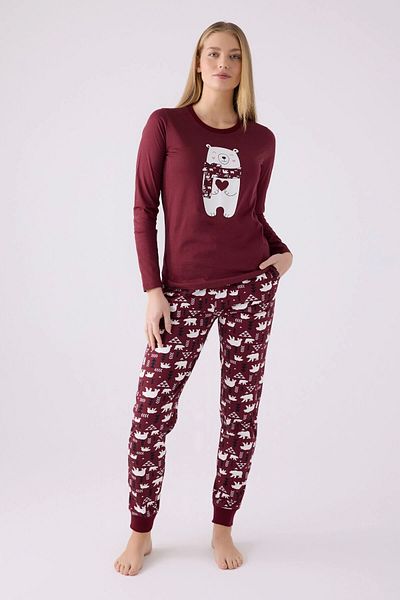 Arnetta Mother Daughter Double Set - Burgundy
