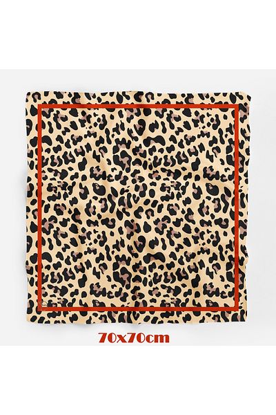 TUA İPEK Wild Charm Pattern 70*70cm Bandana/Eșarfă