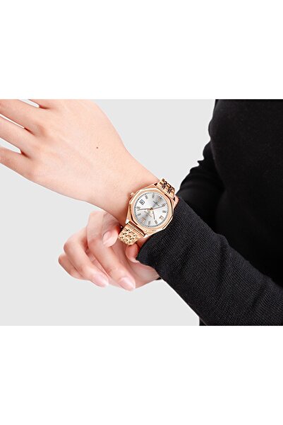 Naviforce Elegant Rose Gold Stainless Steel Men's Watch – White Dial Design