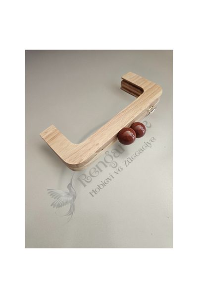 RENGARENK Wooden Burs Coffee Acrylic Bead Bag Burs with Head Natural Color 20cm