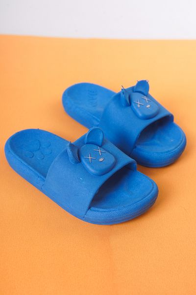 Craftique Blue Boy's Slippers Non-Slip Sole Animal Figured Nursery Pool Daily Summer Shoes