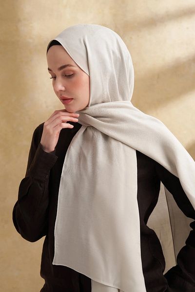 ARMANDA Stone Lyocell Nomade Pattern Shawl 3354