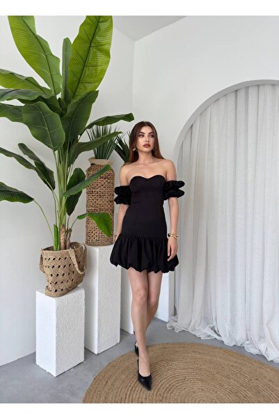 EtikaOnline Atlas Fırfır Detay Mini Thron Elbise