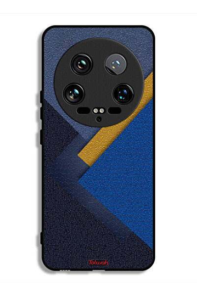 Tolwak غطاء حماية فائق لهاتف شاومي 14 بنقشة مثلثات جلدية