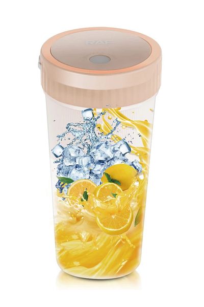 MACON RAF Portable USB Blender – 6 Blades, Rechargeable, 500ml Travel Juicer Cup for Smoothies
